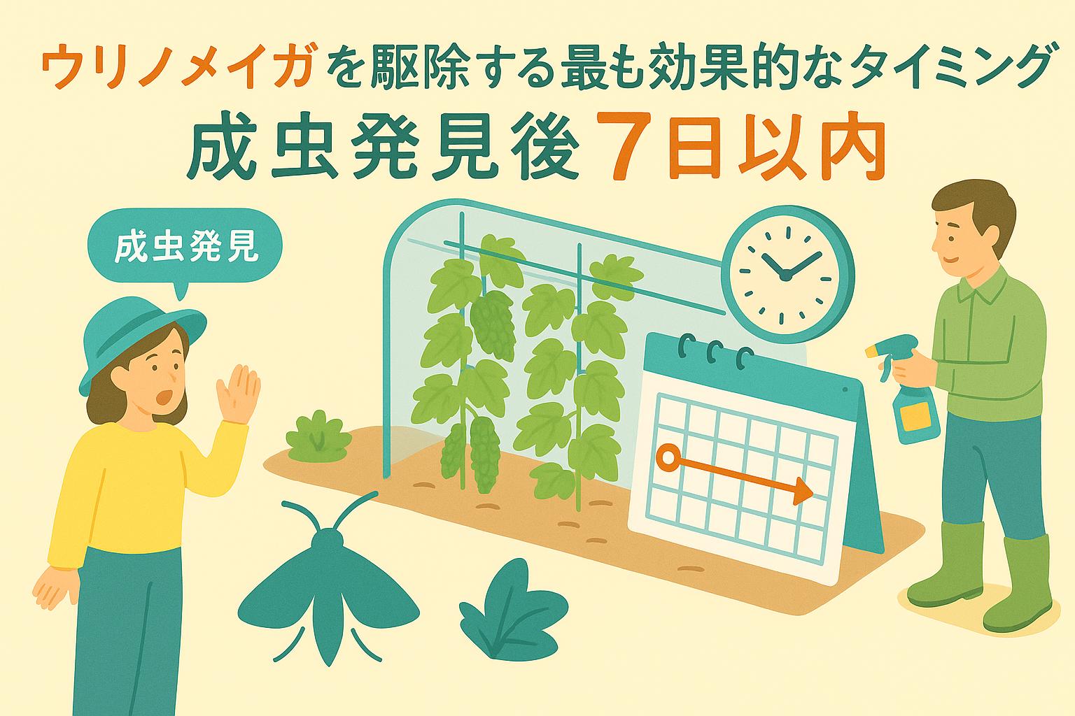 ウリノメイガを駆除する最も効果的なタイミング