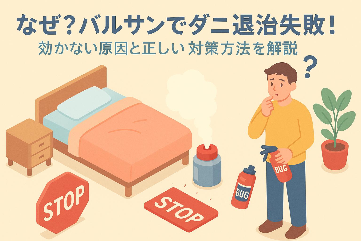 なぜ？バルサンでダニ退治失敗！効かない原因と正しい対策方法を解説